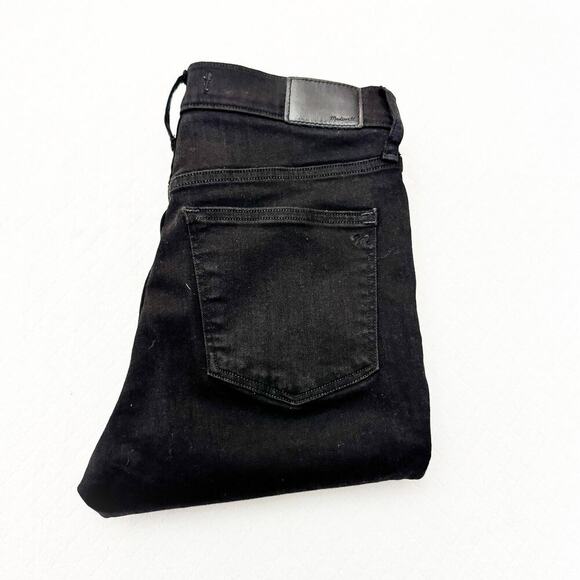 Madewell 9" Mid-Rise Skinny Black Denim Jeans Exposed Button Fly Size 28 - Picture 1 of 11